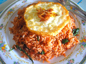 Nasi Goreng, Local food on Derawan Island, Indonesia