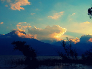 Sunset over Lake Atitlan, Guatemala