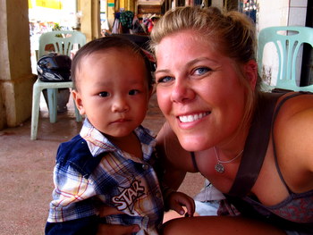 Posing in Kratie, Cambodia