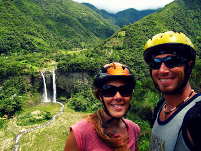 Biking in Banos, Ecuador