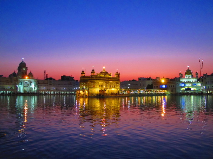 Amritsar, India Golden Temple at night