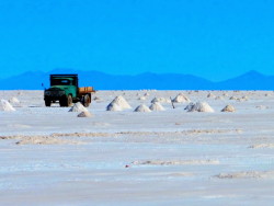 Collecting Salt on the Salar de Uyuni, Bolivia