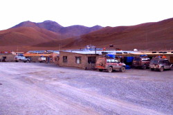 Stop for the night on the Salar outside Uyuni, Bolivia