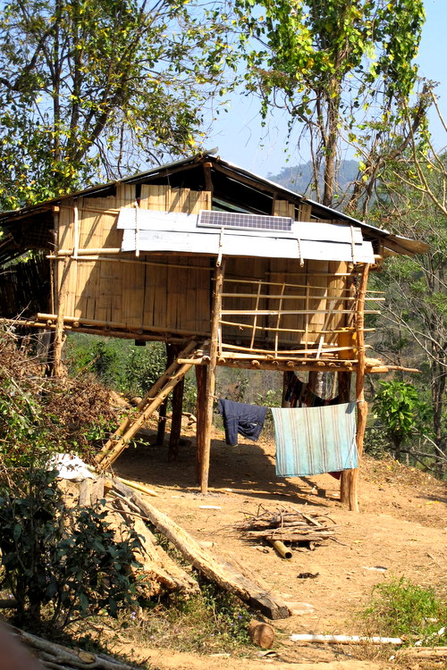 Simple home in the tea plantations in Myanmar