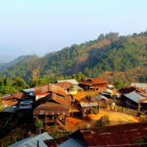 Small mountain village Myanmar