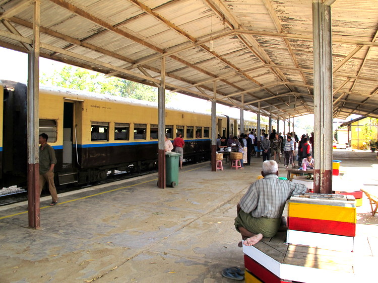 Train station in Myanmar