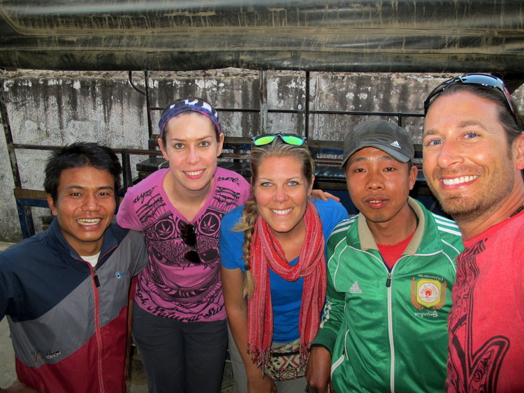 Us with our guide and driver to deliver the rice