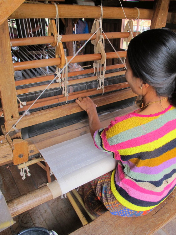 Weaving on Inle Lake, Myanmar